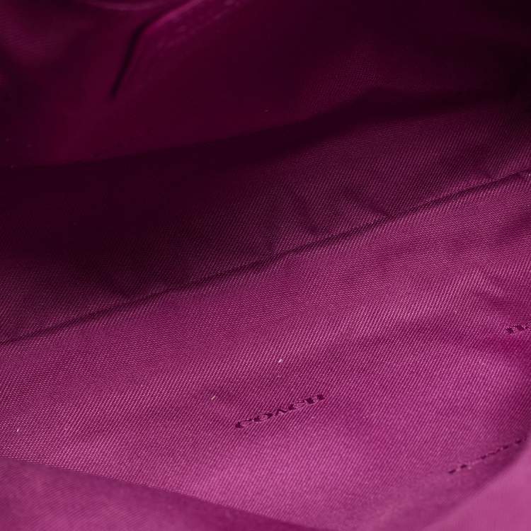Pre Owned Coach Magenta Pebbled Leather Prairie Satchel