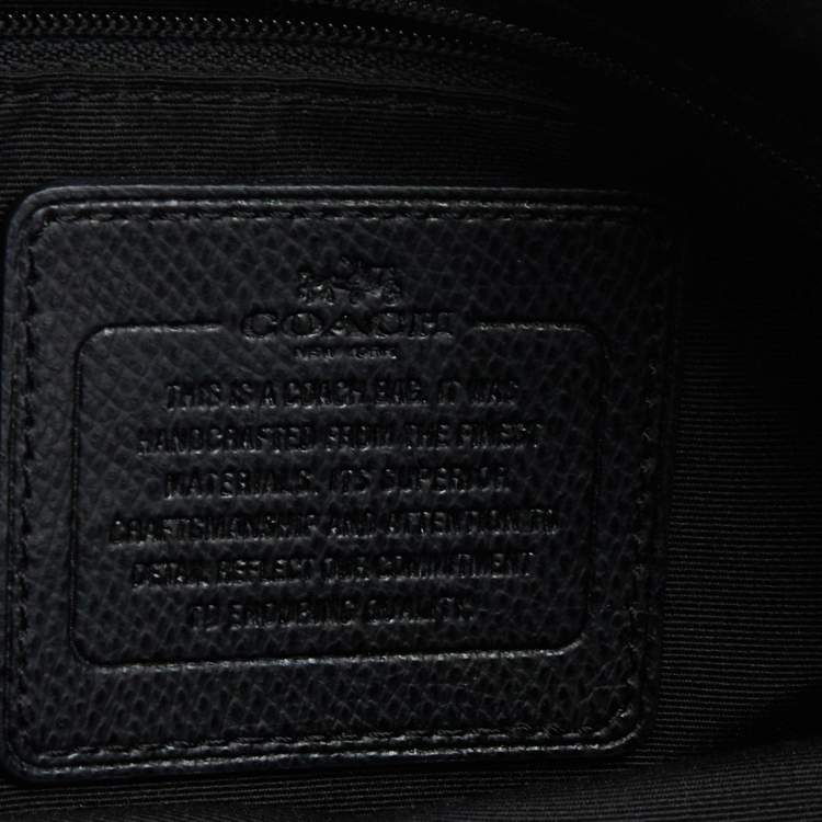 Pre Owned Coach Brown/Black Signature Coated Canvas and Leather Mini Christie Carryall Satchel