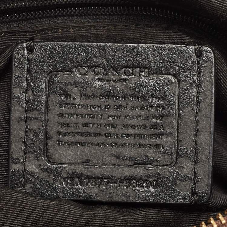 Pre Owned Coach Dark Brown Coated Canvas Mini Christie Carryall Satchel