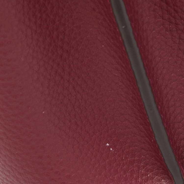 Pre Owned Coach Burgundy/Pink Leather Willow Bucket Bag