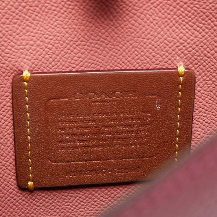 Pre Owned Coach Burgundy/Pink Leather Willow Bucket Bag