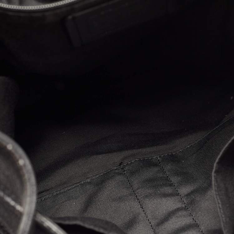 مملوكة مسبقًا Coach Black Leather Drawstring Backpack