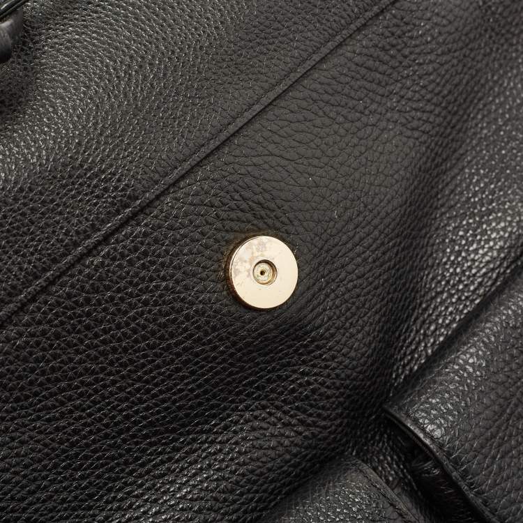 مملوكة مسبقًا Coach Black Leather Drawstring Backpack