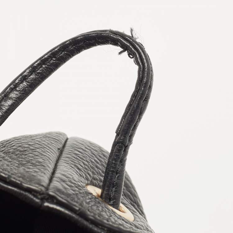 مملوكة مسبقًا Coach Black Leather Drawstring Backpack