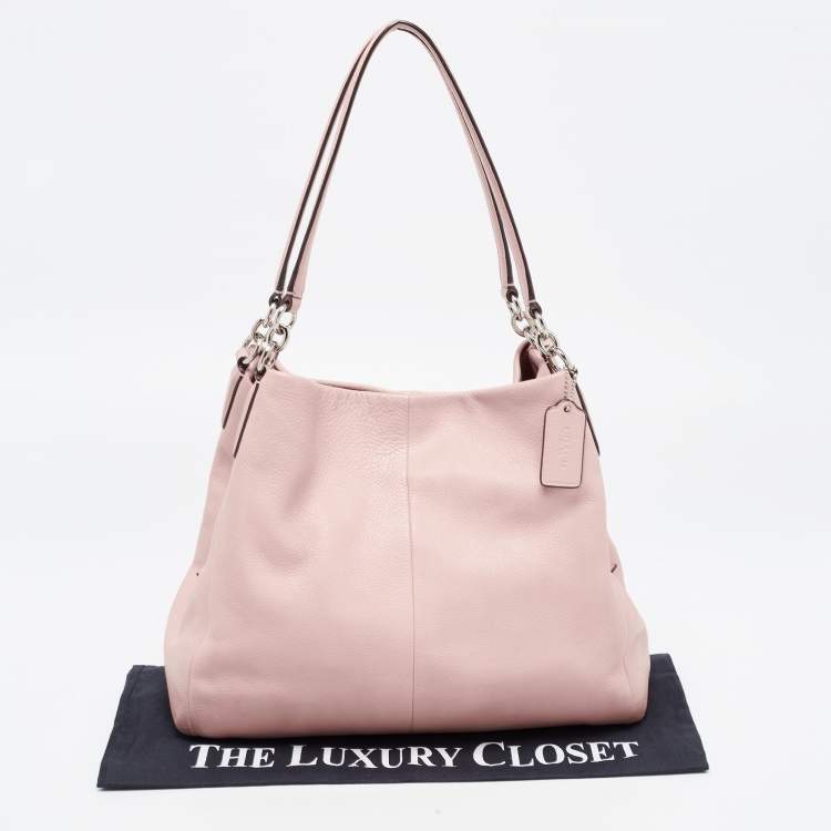 Pre Owned Coach Pink Leather Edie Shoulder Bag