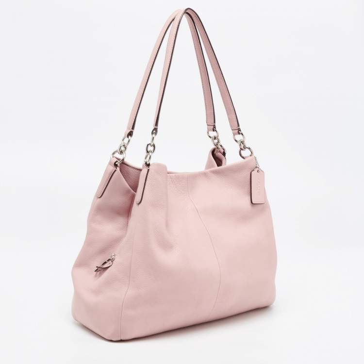 Pre Owned Coach Pink Leather Edie Shoulder Bag