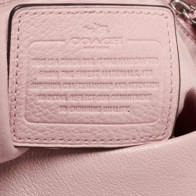 Pre Owned Coach Pink Leather Edie Shoulder Bag