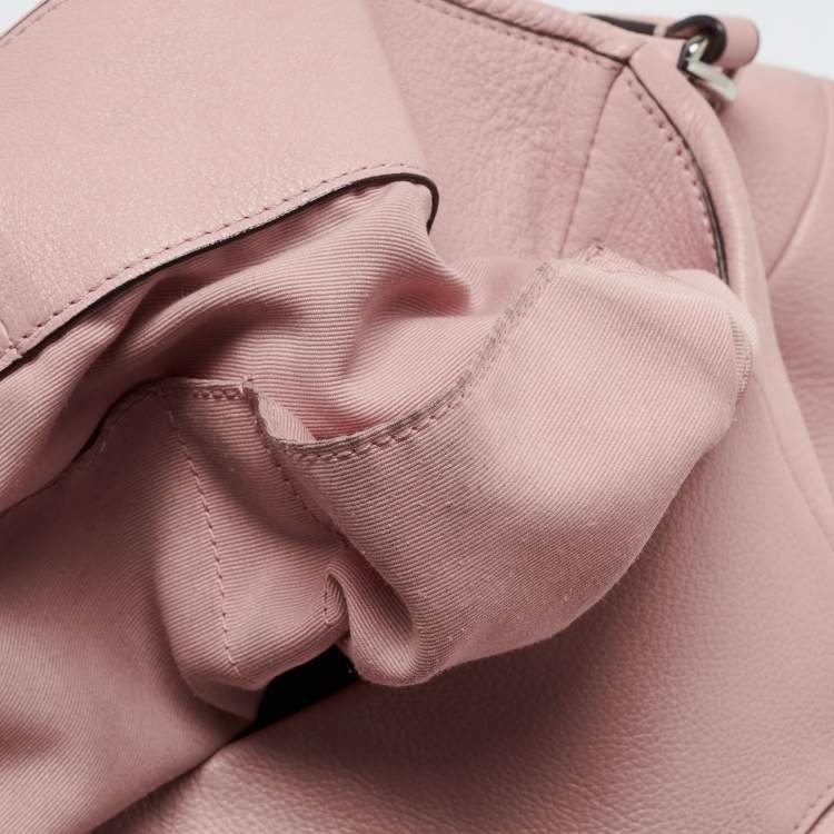 Pre Owned Coach Pink Leather Edie Shoulder Bag