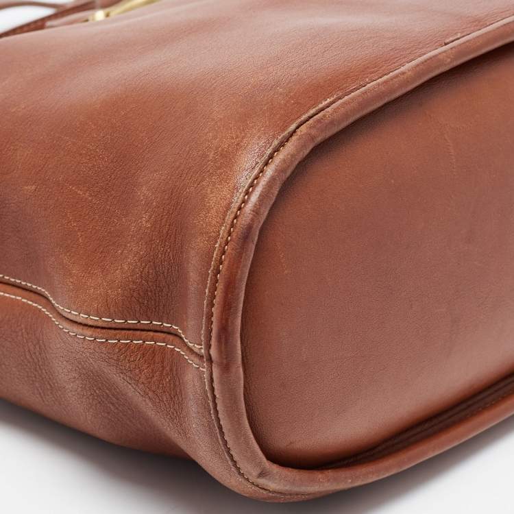 Pre Owned Coach Brown Leather Branson Tote 