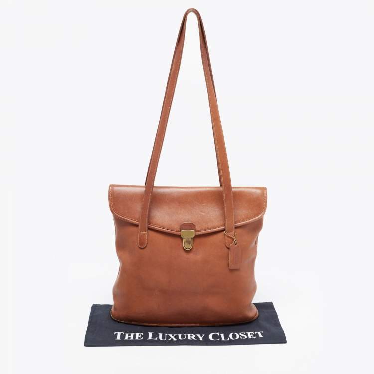 Pre Owned Coach Brown Leather Branson Tote 