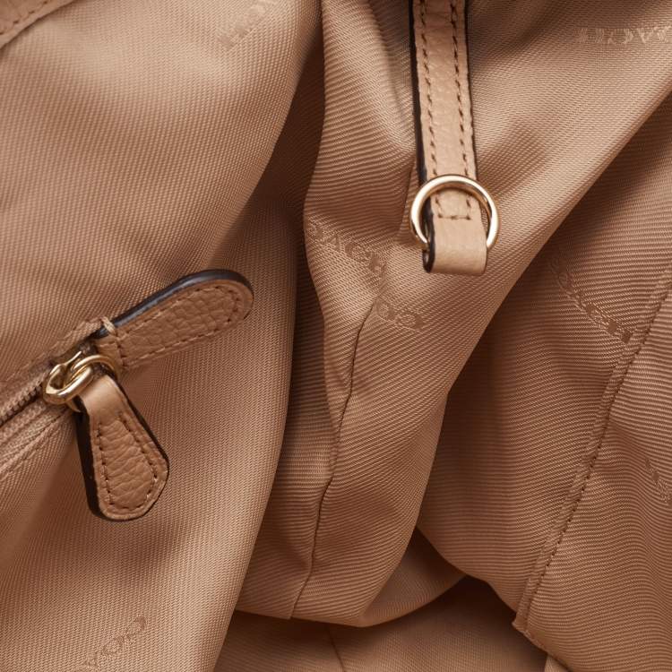 Pre Owned Coach Beige Leather Edie Shoulder Bag