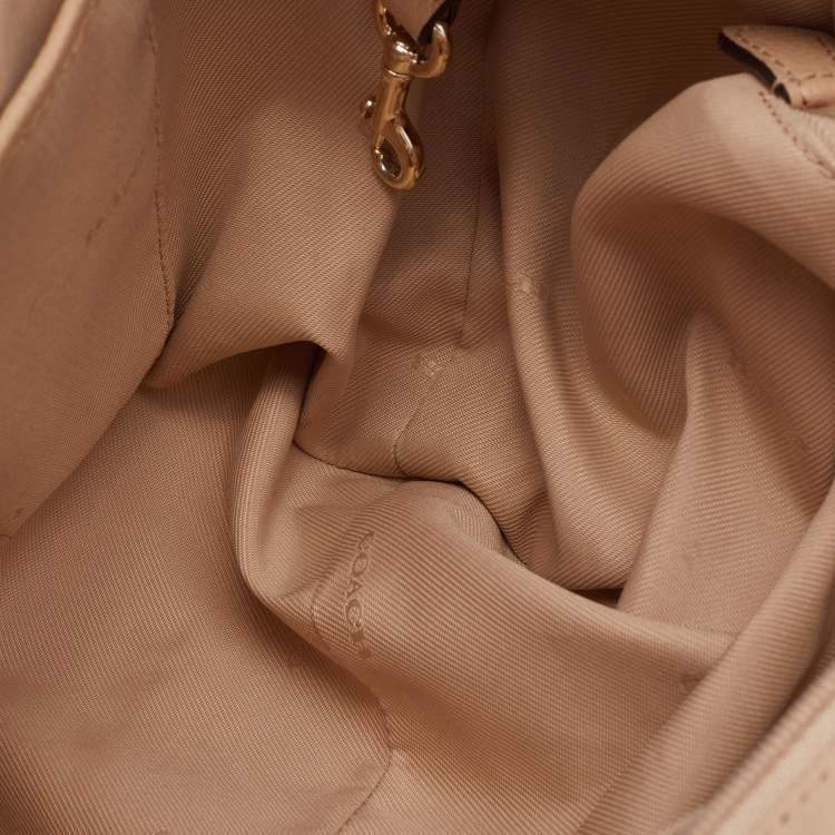 Pre Owned Coach Beige Leather Edie Shoulder Bag