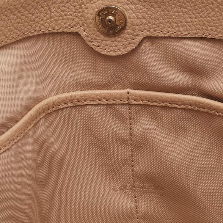 Pre Owned Coach Beige Leather Edie Shoulder Bag