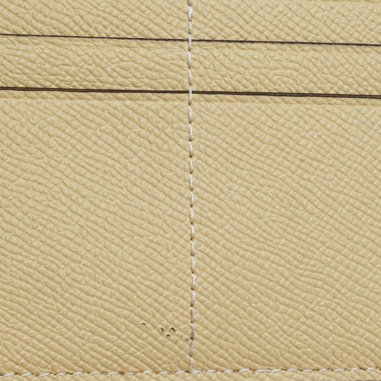 Pre Owned Coach Yellow Leather Wyn Flap Crossbody Bag