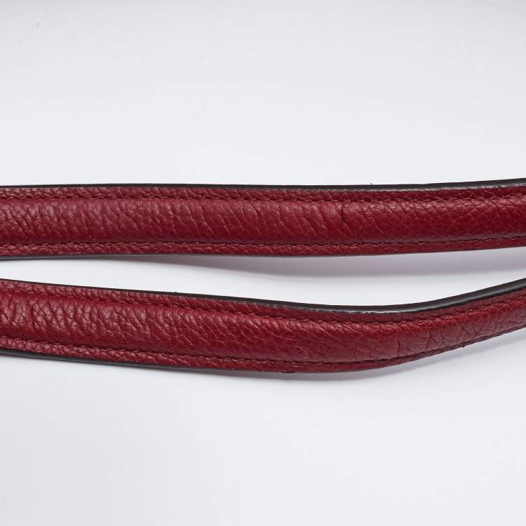 Pre Owned Coach Red Leather Edie 31 Shoulder Bag