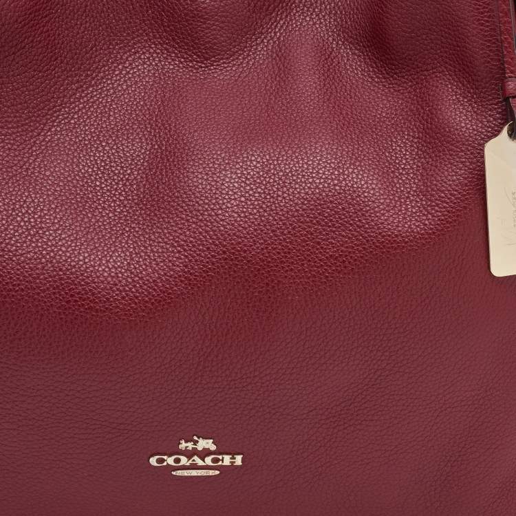 Pre Owned Coach Red Leather Edie 31 Shoulder Bag