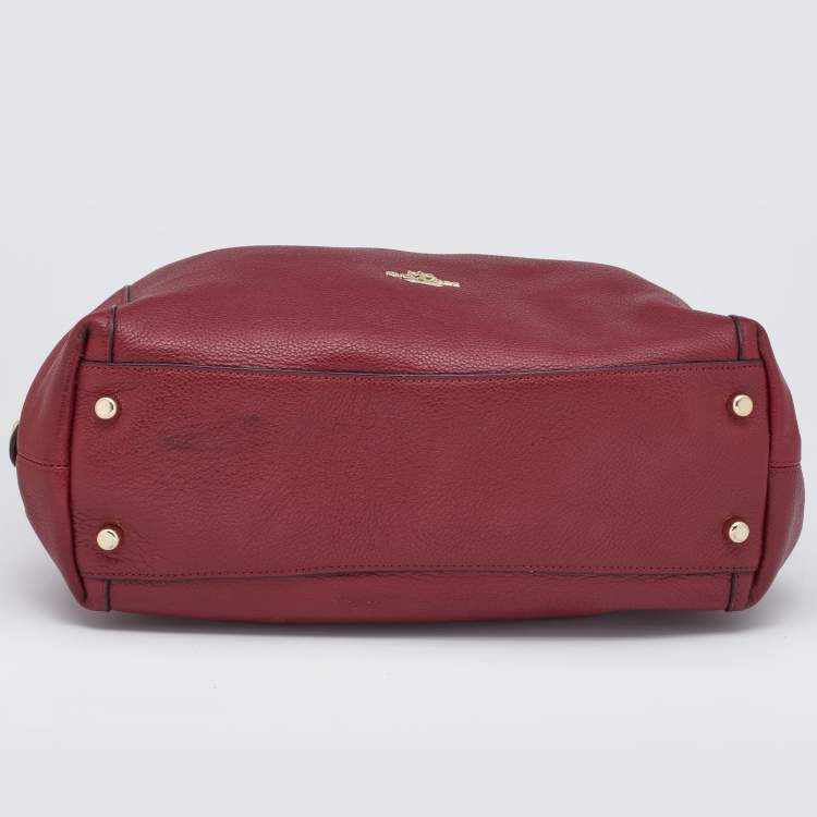 Pre Owned Coach Red Leather Edie 31 Shoulder Bag