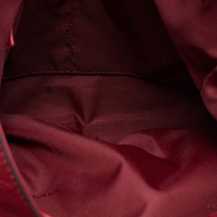 Pre Owned Coach Red Leather Edie 31 Shoulder Bag