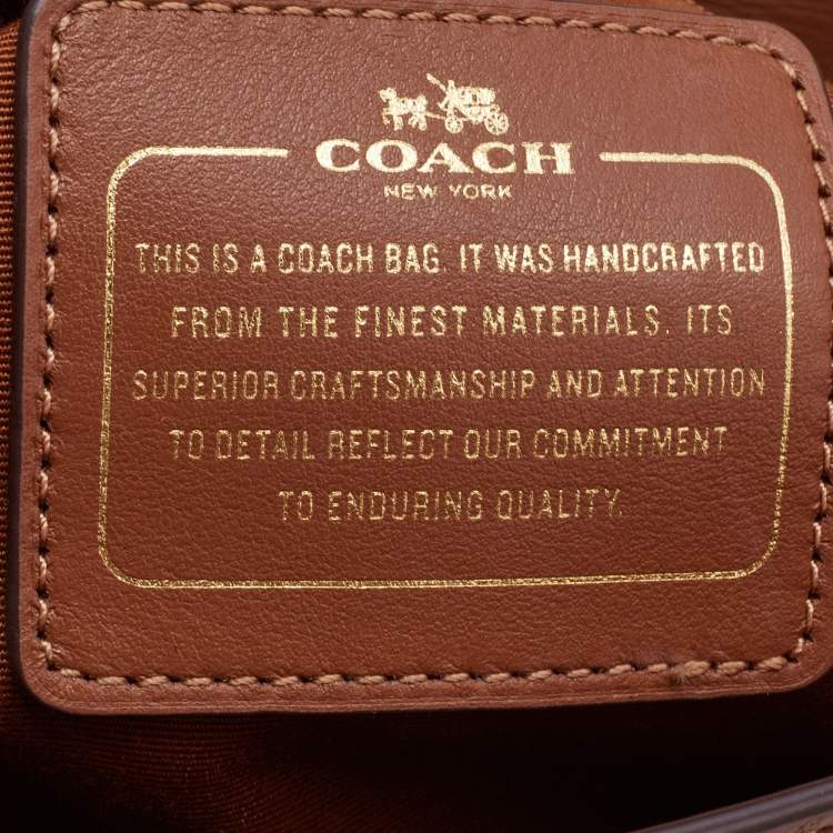 Pre Owned Coach Brown/Green Leather and Suede Blake Carryall Tote