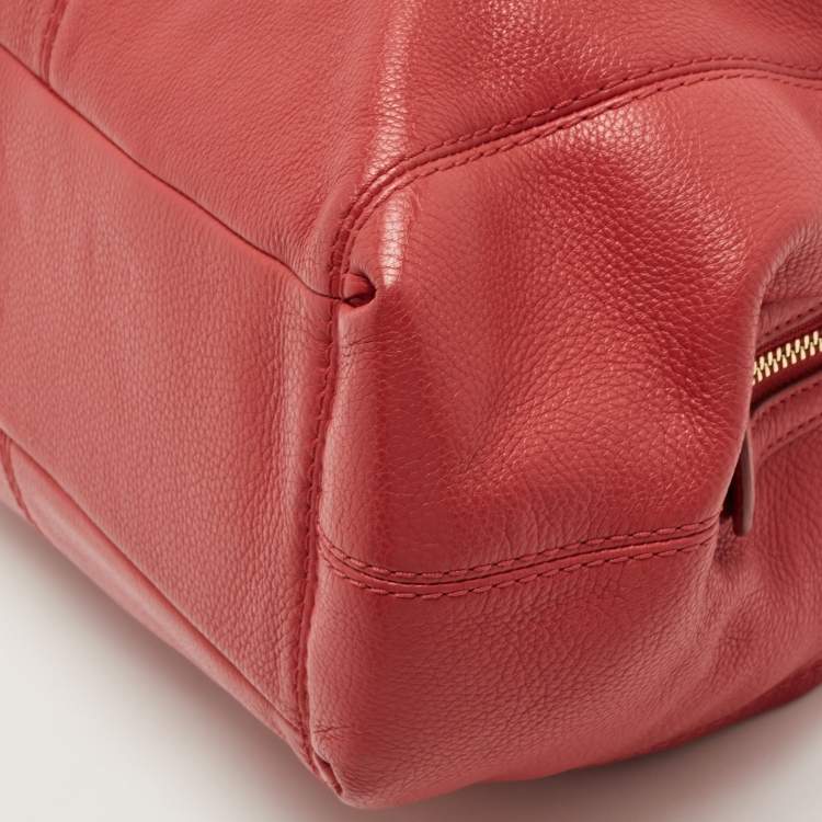 Pre Owned Coach Red Leather Lexy Shoulder Bag