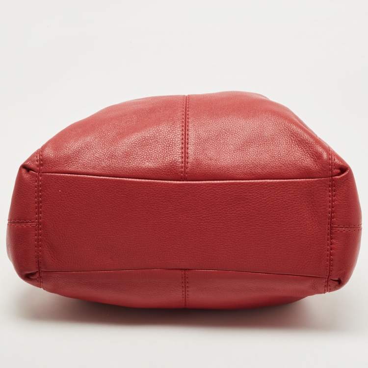 Pre Owned Coach Red Leather Lexy Shoulder Bag