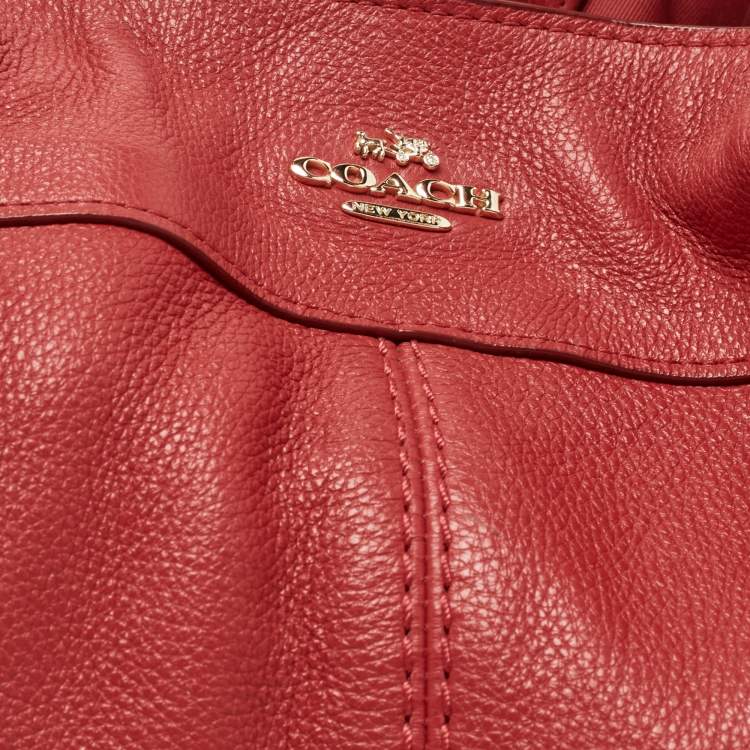 Pre Owned Coach Red Leather Lexy Shoulder Bag