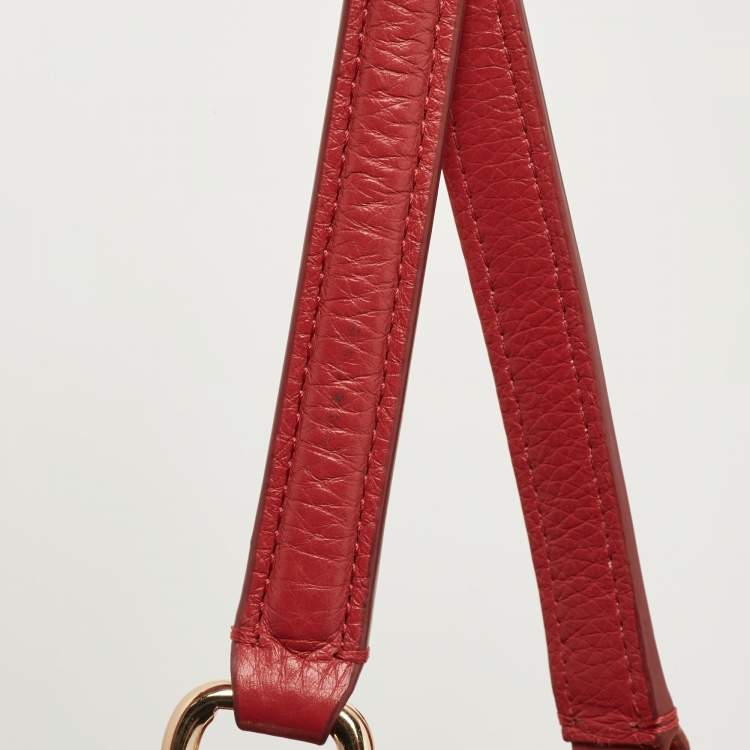 Pre Owned Coach Red Leather Lexy Shoulder Bag