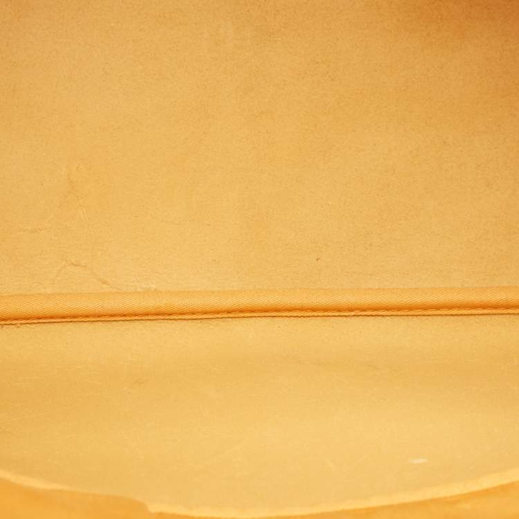Pre Owned Coach Beige/Custard Yellow Leather Park Metro Shopper Tote