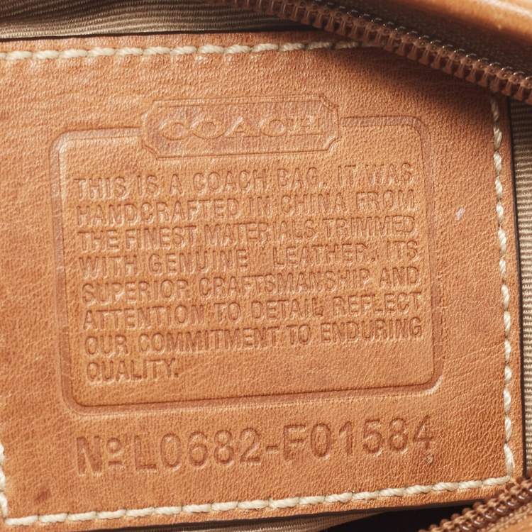 مملوكة مسبقًا Coach Brown/Beige Signature Canvas and Leather Swingpack Crossbody Bag