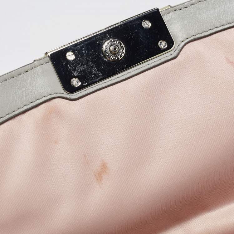 Pre Owned Coach Grey/Multicolor Signature Canvas Op Art Kristin Shoulder Bag