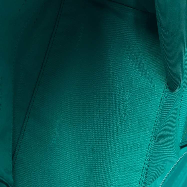Pre Owned Coach Green Leather Swagger 27 Carryall Satchel