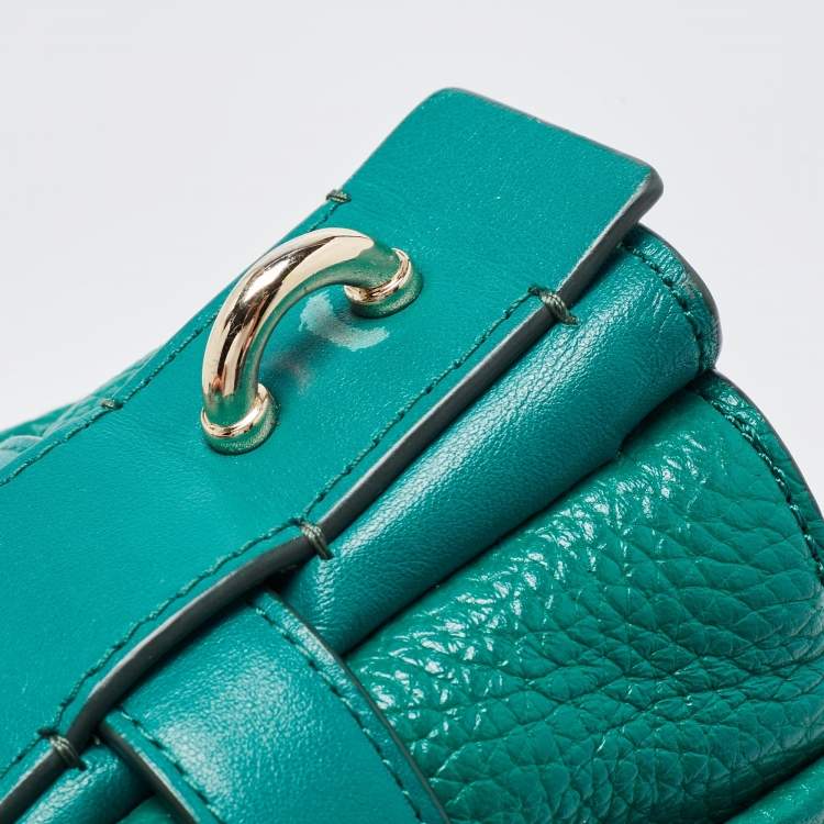 Pre Owned Coach Green Leather Swagger 27 Carryall Satchel