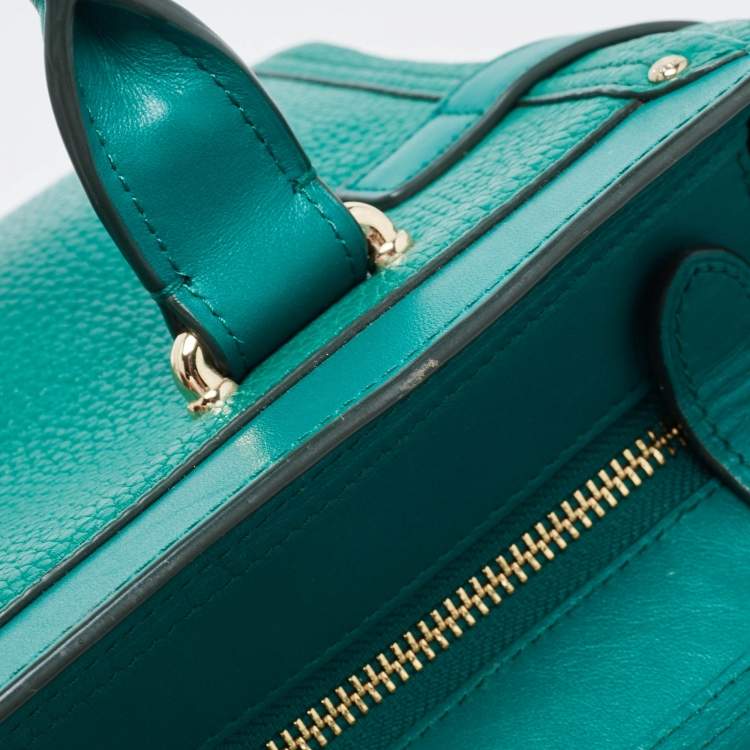 Pre Owned Coach Green Leather Swagger 27 Carryall Satchel