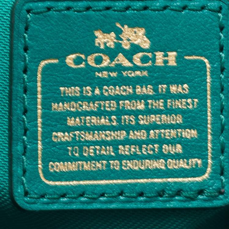 Pre Owned Coach Green Leather Swagger 27 Carryall Satchel