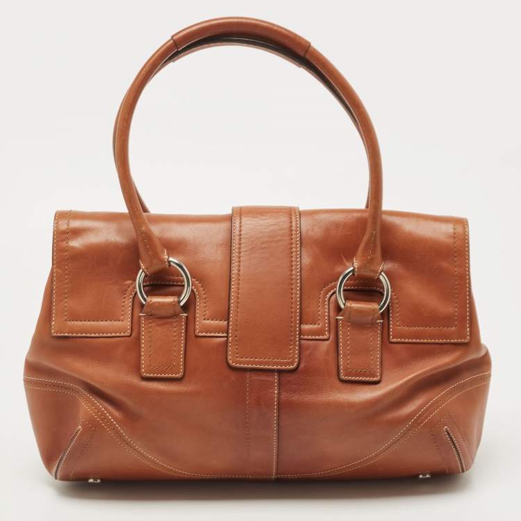 Pre Owned Coach Brown Leather Soho Hampton Satchel