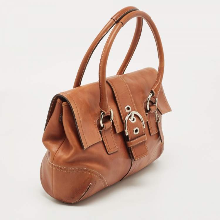 Pre Owned Coach Brown Leather Soho Hampton Satchel
