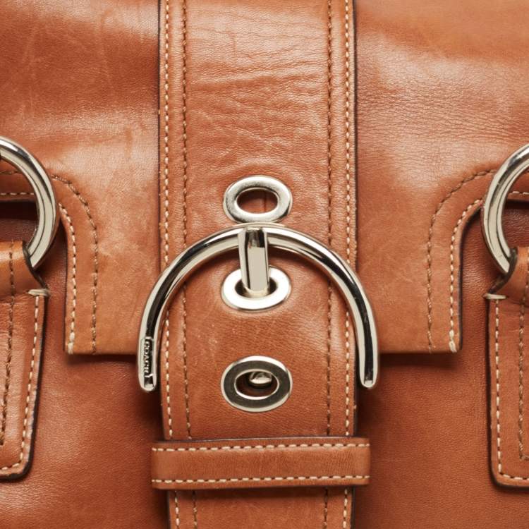Pre Owned Coach Brown Leather Soho Hampton Satchel