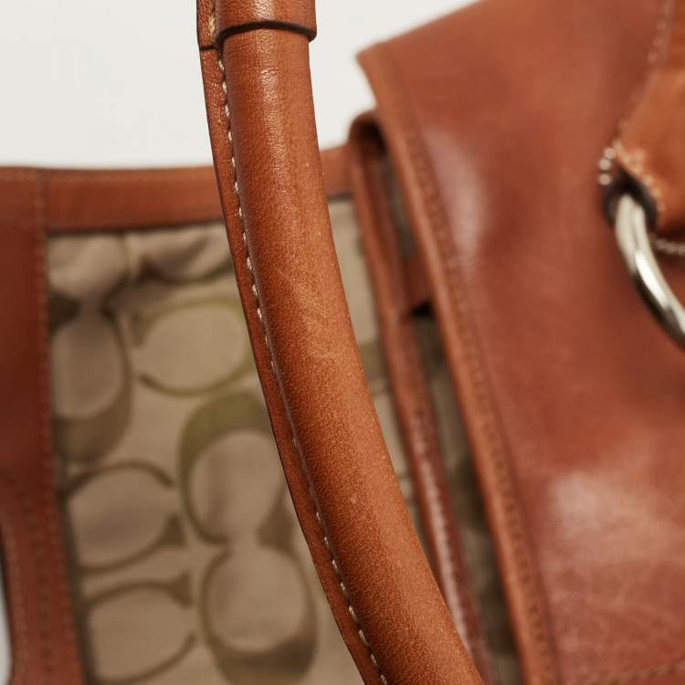 Pre Owned Coach Brown Leather Soho Hampton Satchel