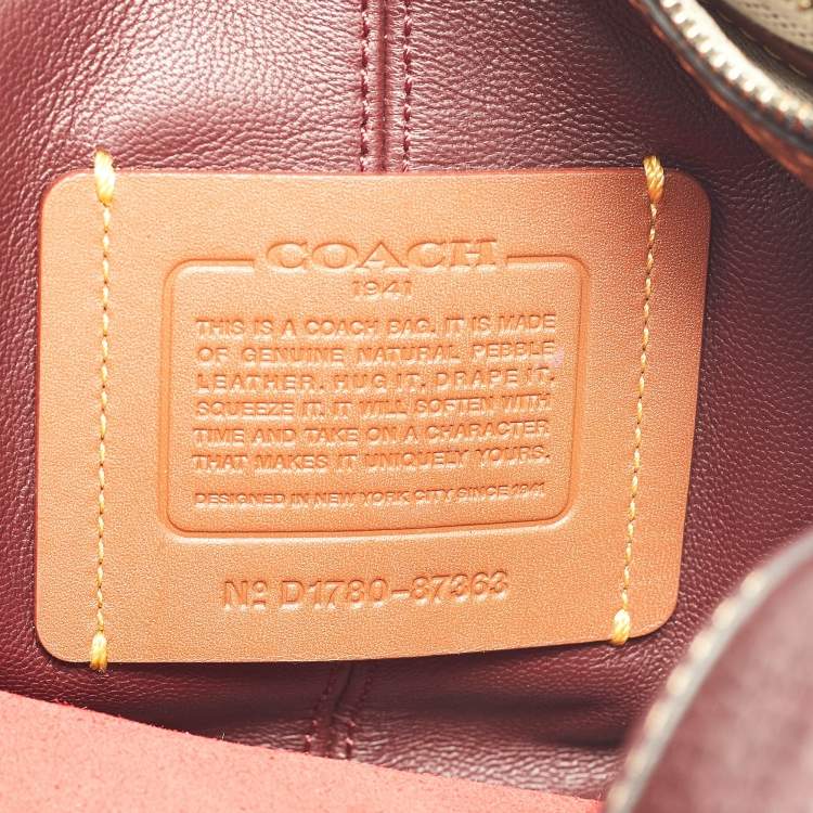 Pre Owned Coach Burgundy Leather Hadley Hobo