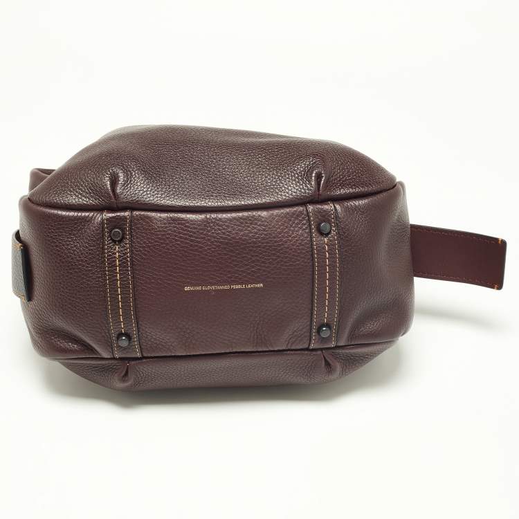 Pre Owned Coach Burgundy Leather Hadley Hobo