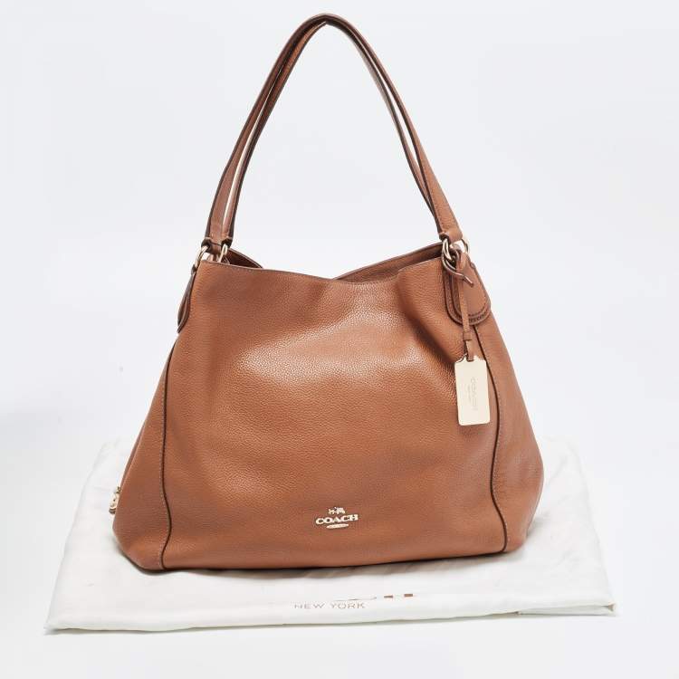Pre Owned Coach Brown Leather Edie Shoulder Bag
