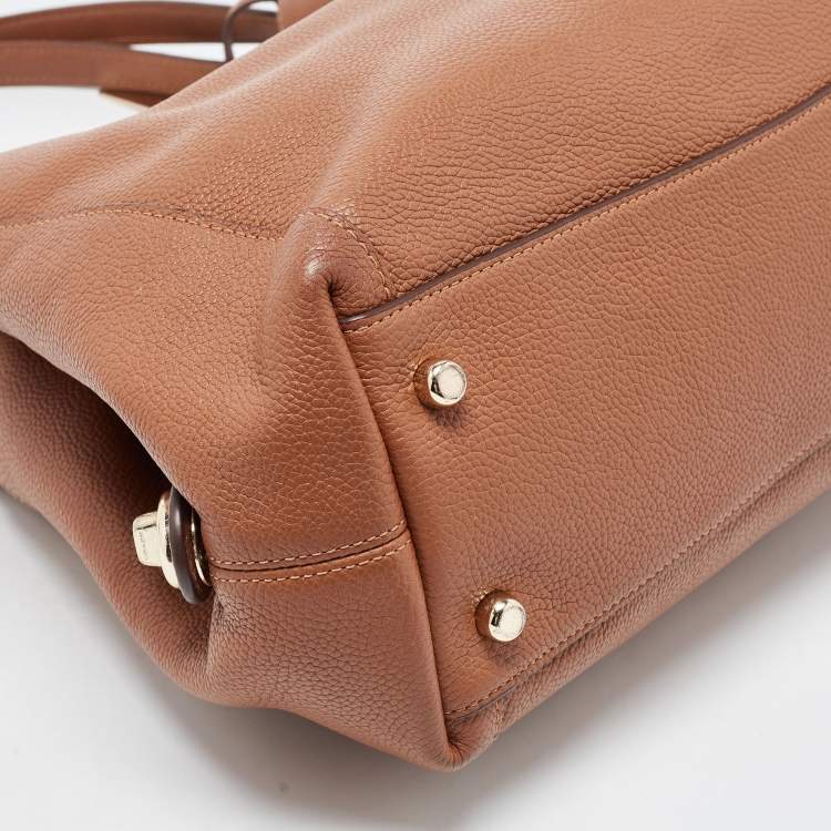 Pre Owned Coach Brown Leather Edie Shoulder Bag