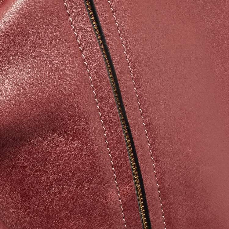 Pre Owned Coach Maroon/Burgundy Leather Soft Tabby Shoulder Bag
