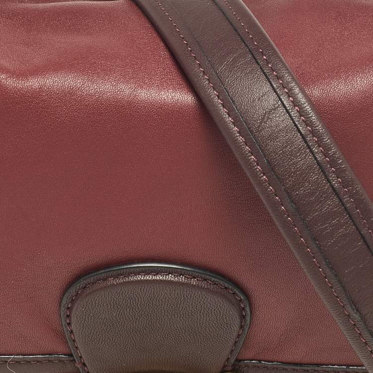 Pre Owned Coach Maroon/Burgundy Leather Soft Tabby Shoulder Bag