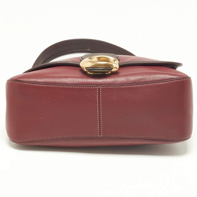 Pre Owned Coach Maroon/Burgundy Leather Soft Tabby Shoulder Bag