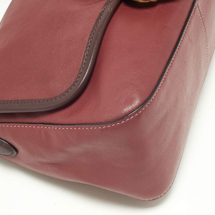 Pre Owned Coach Maroon/Burgundy Leather Soft Tabby Shoulder Bag