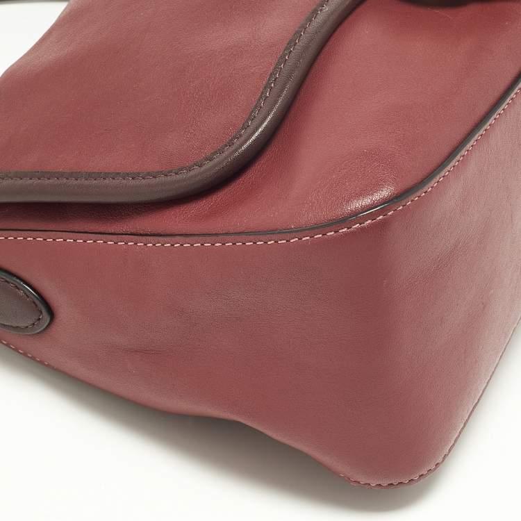 Pre Owned Coach Maroon/Burgundy Leather Soft Tabby Shoulder Bag