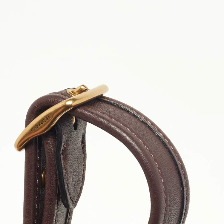 Pre Owned Coach Maroon/Burgundy Leather Soft Tabby Shoulder Bag