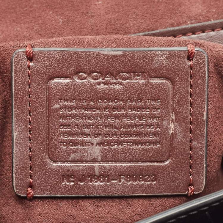 Pre Owned Coach Black Quilted Leather Top Handle Bag 