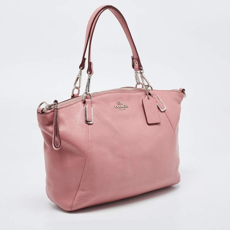 Pre Owned Coach Pink Leather Kelsey Satchel